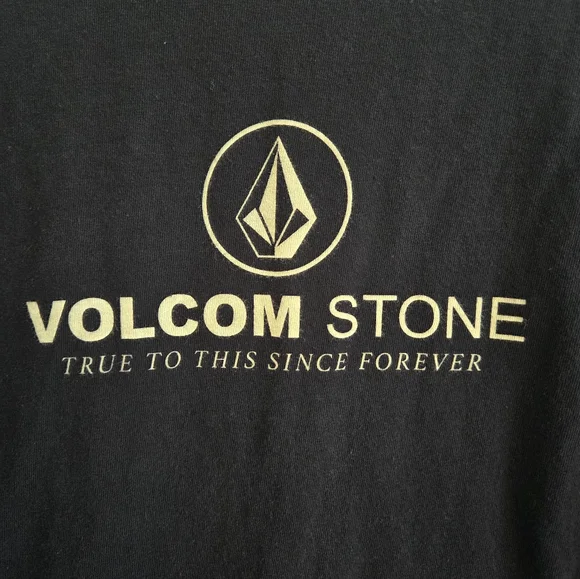 Volcom Stone Logo Graphic T-Shirt | Black Skate Surf Tee | Size Large - Picture 3 of 6